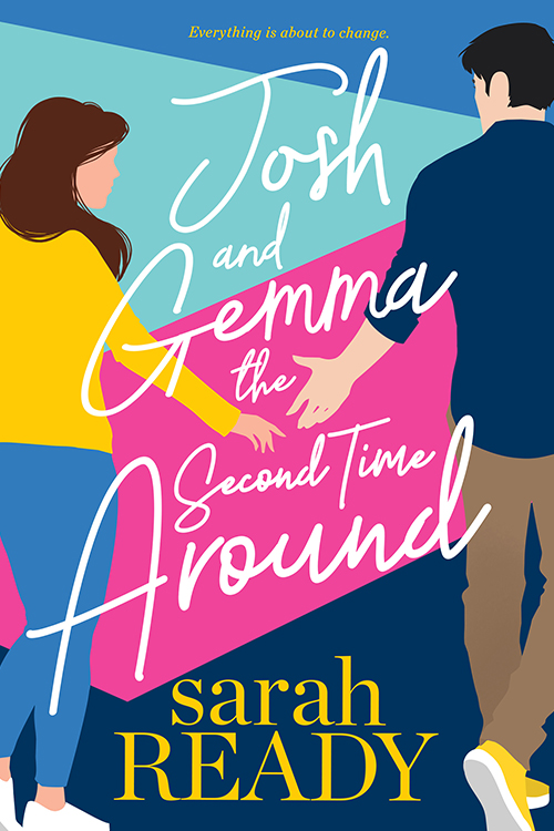 Pre-order now: Cover of Josh and Gemma the Second Time Around features two people, Josh Lewenthal and Gemma Jacobs walking away from the view. They are reaching to each other but their hands don't quite touch. The colors are vibrant. This is the much awaited sequel to the best selling romance book Josh and Gemma Make a Baby by romance author Sarah Ready. 