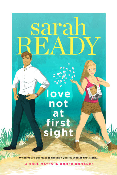Love Not at First Sight is the second book in the Soul Mates in Romeo Romance series by Sarah Ready, author of the Best Christmas RomCom Book Scrooging Christmas
